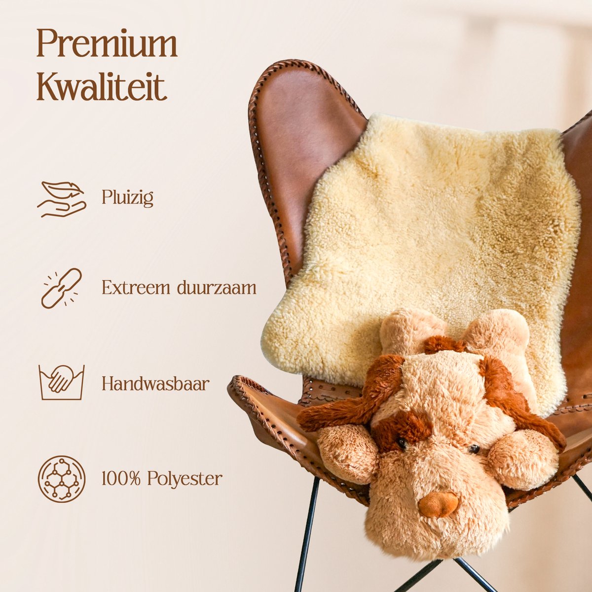 Big Baloo Verzwaringsknuffel Hond 2,5KG/70CM - Verzwaarde Zware Anxiety Knuffel - Weighted stuffed animal voor Kind & Volwassenen — afbeelding 10