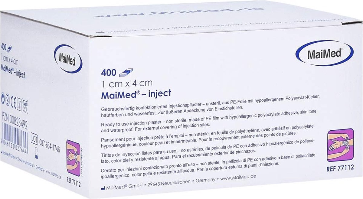 Goedkoopste MaiMed-Inject injectiepleisters 1cm x 4cm (400 stuks