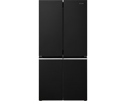 Sharp SJNFA15IMXBDEU - Amerikaanse koelkast - 4 deurs - 488 liter - energie label D - Advanced No Frost - zwart