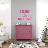 Muursticker - Enjoy This Moment - 58 x 78 - Roze