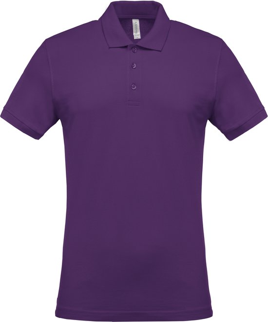 Foto: Kariban piqu herenpolo korte mouwen k254 purple 4xl