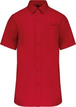 Chemise Homme S Kariban Manche courte Classic Rouge 100% Katoen