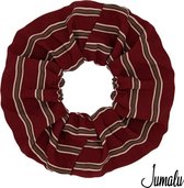 Jumalu sailor scrunchie velvet haarwokkel haarelastiekjes - rood, grijs en wit - 1 stuk