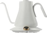 Cocinare FLOW CEK-201 - Zwanenhalsketel - Gooseneck Kettle - Wit - elektrische waterkoker met temperatuurregeling - voor het opschenken van koffie en thee - 1200 W - snelle kooktijd - 0,9 L