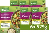 Knorr Wereldgerechten Maaltijdpakket - Indiase Kip Madras XXL - snel, makkelijk en met lekker veel groente - 5 x 529 g