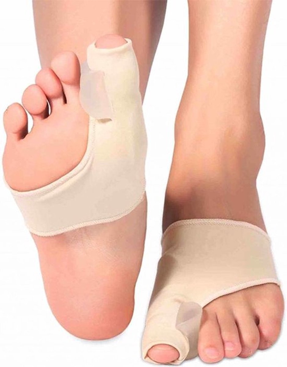 Goedkoopste Hallux Valgus Teenbeschermers I Teenspreiders I Teen Corrector I Knobbel I Bunion I Eeltknobbel | Teen Rechtzetten I Beige I 2 Stuks