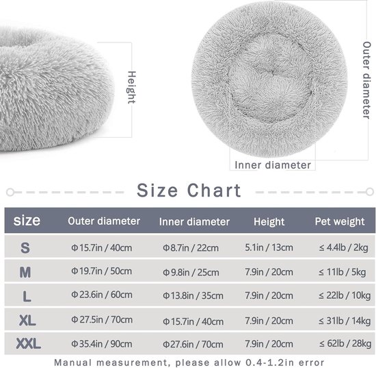 JOEJOY Rond Hondenbed, Kalmerend Knuffelbed Voor Grote Middelgrote Honden Hondenhol Kattenbed Middelgroot Met Capuchon En Ademende Pluis Geschikt Huisdieren Tot 25 30lbs 651540233