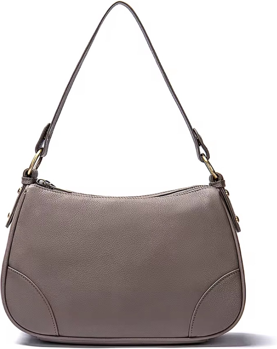 Tas Dames Schoudertas Handtas Leer Grijs - Urban U®