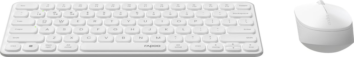 Rapoo 9010M Toetsenord + Muis Comboset QWERTY(NL), Wit