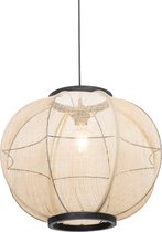 QAZQA rob - Lampe suspendue Smart LED orientale à intensité variable avec WiFi avec variateur - 1 lumière - Ø 48 cm - Marron - Salon | Chambre à coucher | Cuisine