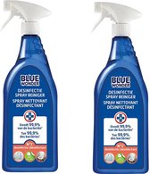 Bol.com Blue Wonder desinfectie spray reiniger - 2 stuks + gratis KD Spons aanbieding