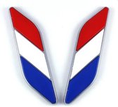 Franse Trots! Set van 2 Vlag Badges voor Renault - Citroën - Peugeot - Alpine - Hoogwaardige Emblemen voor een Stijlvolle Upgrade - Perfecte Pasvorm en Eenvoudige Installatie - Zelfklevend