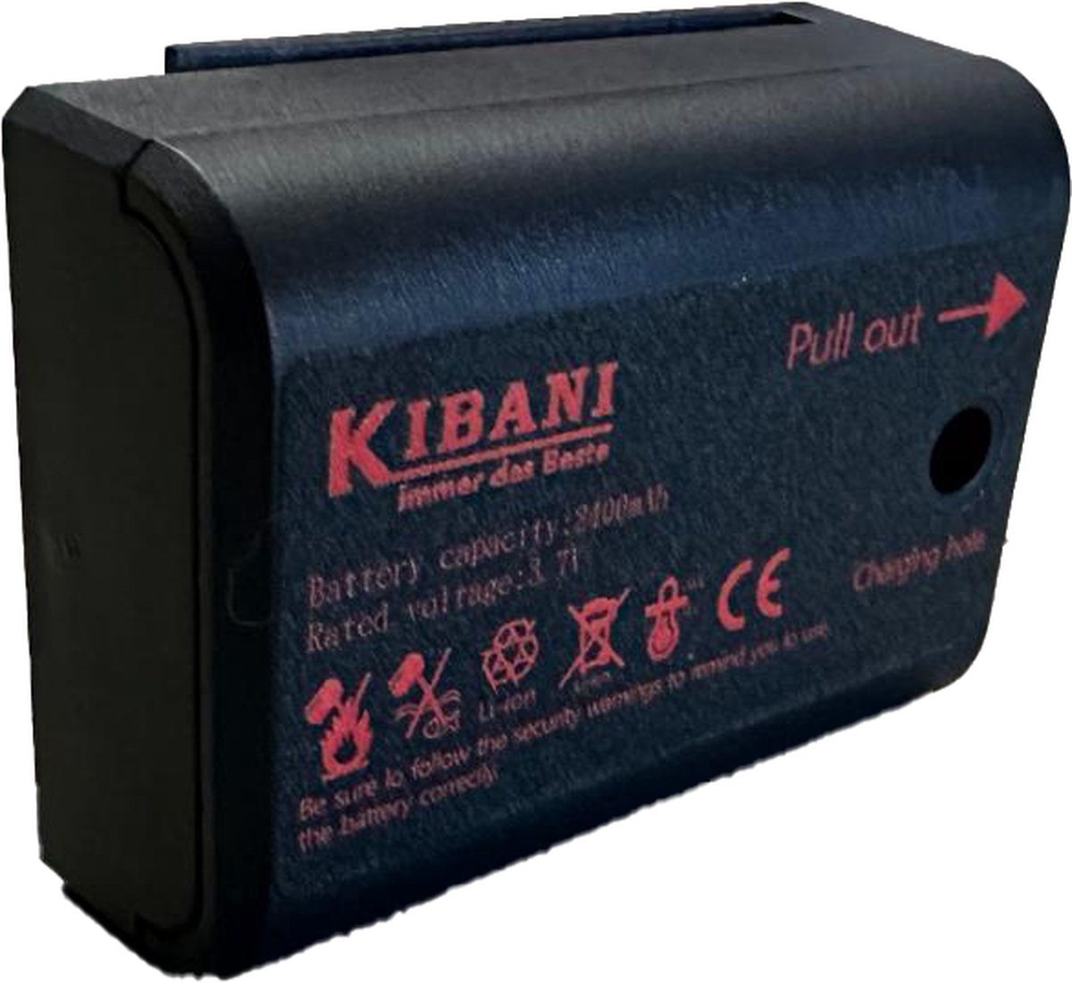 Kibani Accu voor Bouwlaser- Accu - 3,7V - 2400mAh - Li Ion - Geschikt voor Kibani Kruislijnlaser