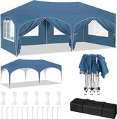KESSER® Paviljoen, vouwpaviljoen, 6 x 3 m, feesttent met 6 afneembare zijwanden, tuintent, in hoogte verstelbaar en waterdicht, inclusief tas, oprolbaar, grondanker, pop-up kliksysteem, uv-bescherming