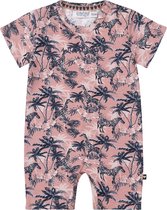 Dirkje - meisjes baby bokpakje korte mouw roze met print - maat 56