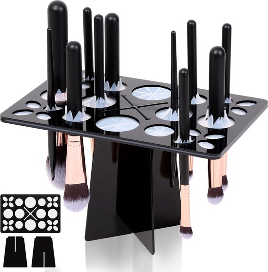 Penseelhouder - 67 gaten houten penseelhouder - Citadel Verfrek | Houten Kunstenaar Penseel Organizer Multi Gat Houten Schilderij Station Bureau Organizer Aquarel Borstel Lade Rack Voor Verf