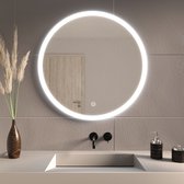 LOMAZOO Premium - Badkamerspiegel met LED verlichting - Badkamer Spiegel - Spiegel Badkamer - Spiegel Douche - Verwarming Anti Condens - 70 cm rond [VEGAS]