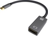 Qnected® USB C naar HDMI 2.1 adapter - 4K 120Hz & 144Hz, 8K 60Hz Ultra HD - USB 3.2 Gen 2x2 - Graphite Grey