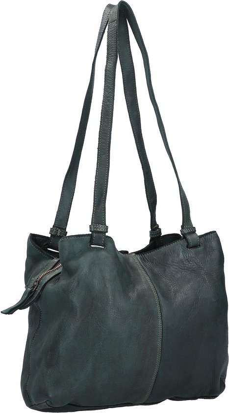 HAROLD'S Cuir Sac à épaule Submarine Shopper Twin Green Vert foncé
