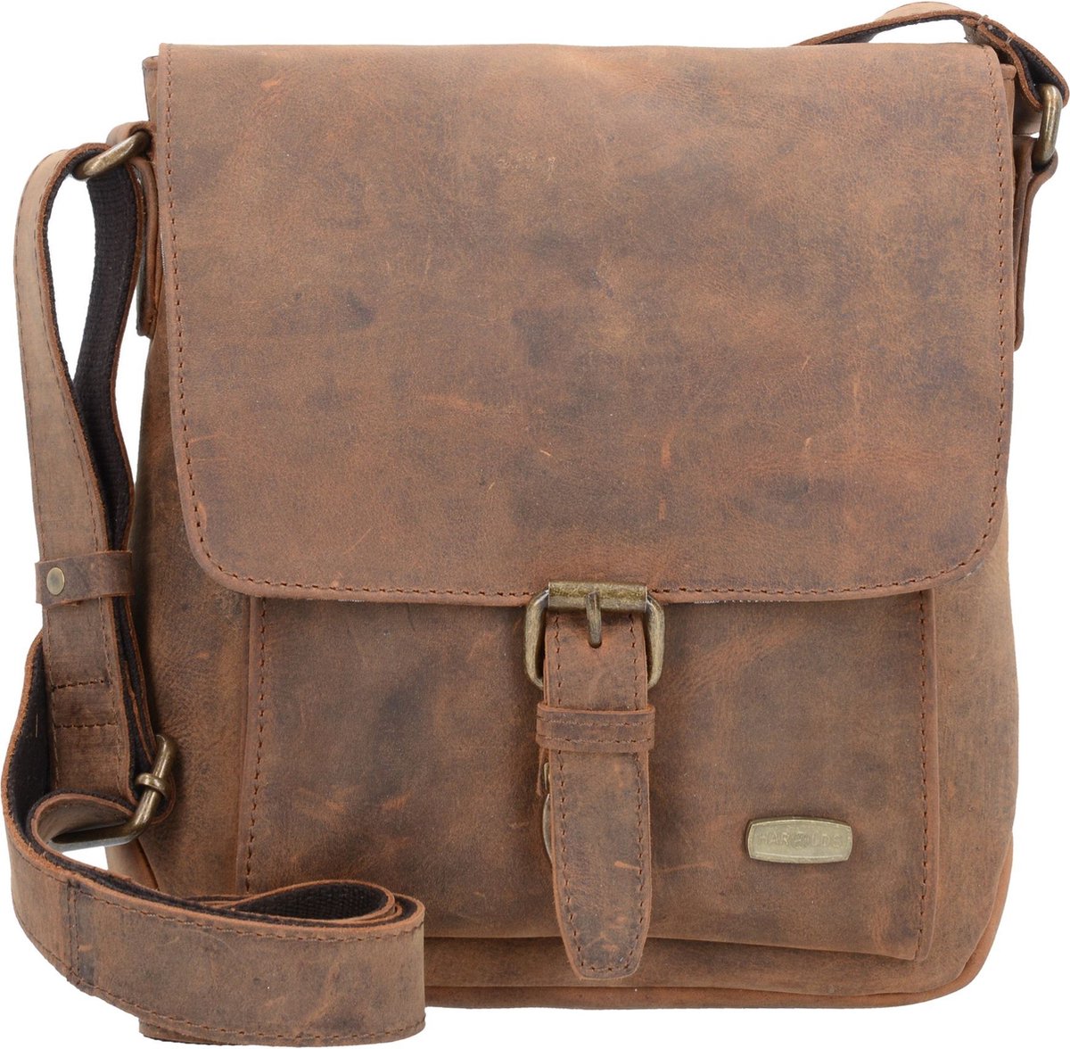 HAROLD'S Leren Schoudertas Antic Crossbag Nature Bruine