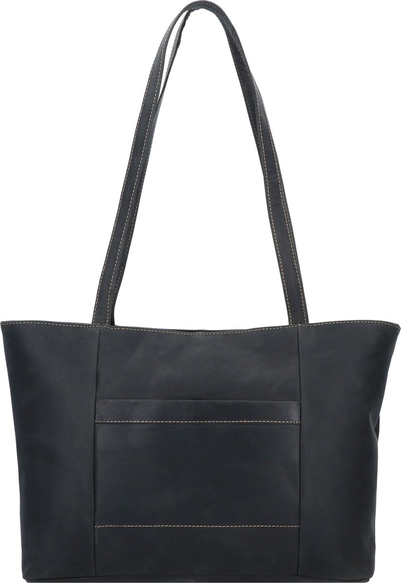 Jack Kinsky Baltimore 18 Schoudertas Leer 34 cm - Dames - anthrazit