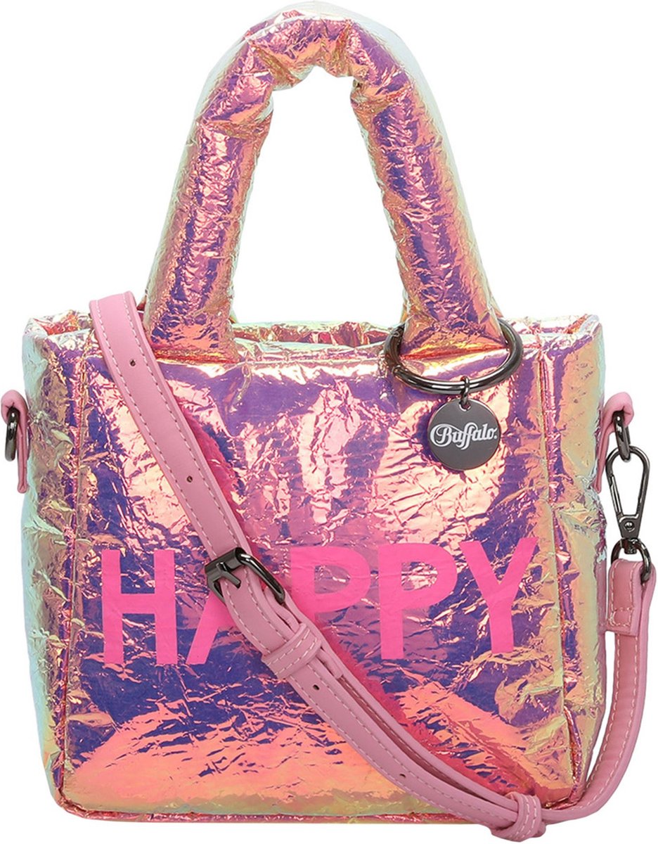BUFFALO Handtas Schoudertas Happy Boxy07 Crossbody Bag Happy Roze