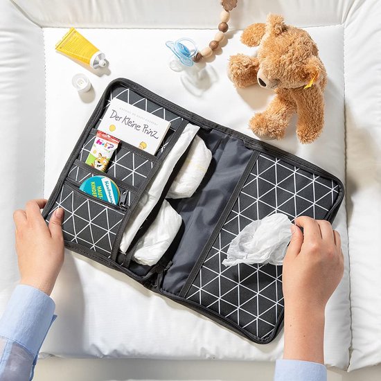 Draagbare luiertas voor baby l Waterdicht, reisstation met zakken