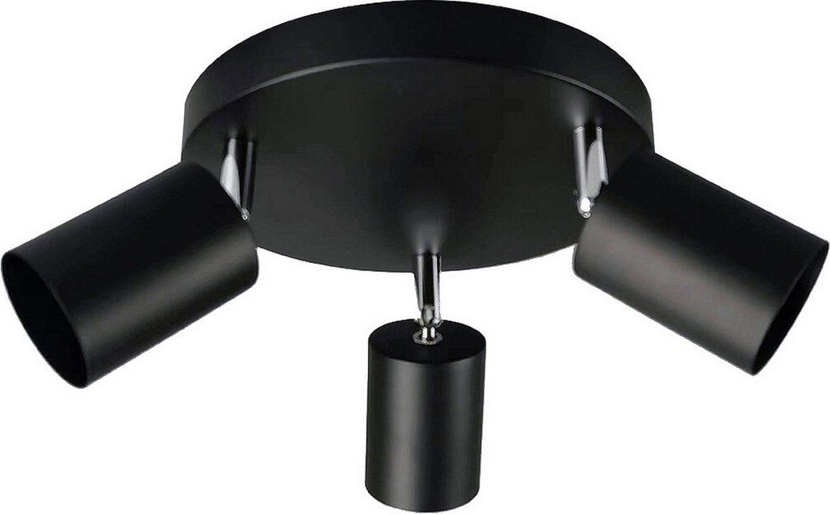 Vals plafond EDM Zwart GU10 50 W (Ø 20 x 9 x 14,6 cm)