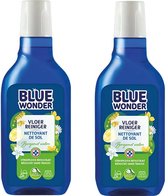 Blue Wonder Vloer-reiniger Dop - 2 stuks + gratis KD Spons