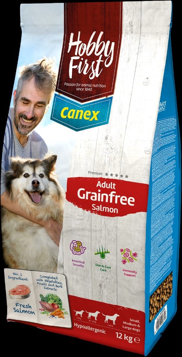 Hobbyfirst HobbyFirst Canex Hondenvoer Adult Graanvrij Zalm - 12 kg
