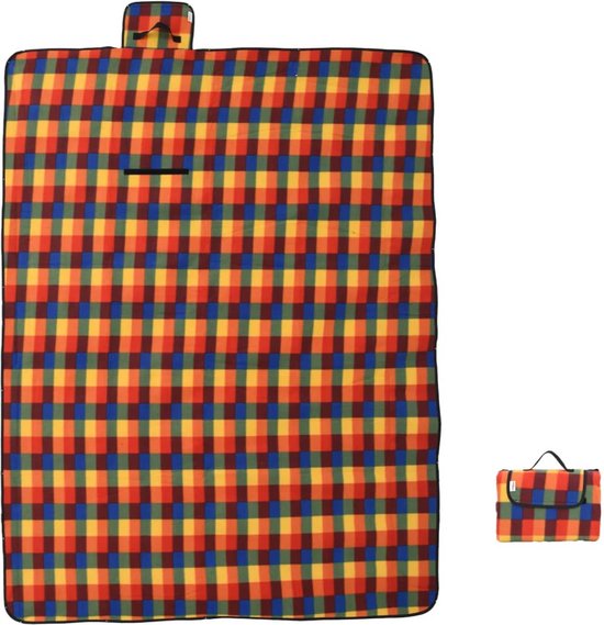 vidaXL Picknickkleed - Fluweel - 200x150 cm - Geruit Picknickdekentje - Picknicklaken - Buitendeken - Campingaccessoires - Outdoor Accessoires van Vidaxl — afbeelding 5
