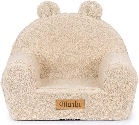 Kinderfauteuil ~ Teddy Beige van Merkloos — afbeelding 2
