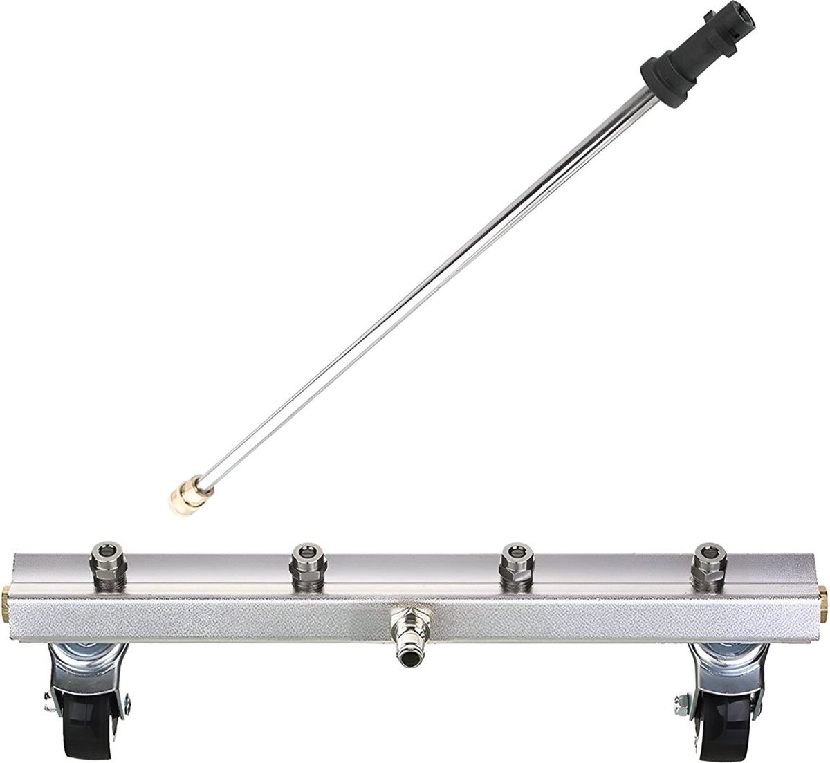 Somstyle Auto Bodemreiniger Geschikt voor Kärcher K2, K3, K4, K5, K6 & K7 - Waterbezem voor Hogedrukreiniger - Hogedrukspuit - Zilverkleurig
