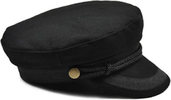 Schipperspet dames – Zwart maat S - Kapiteinspet