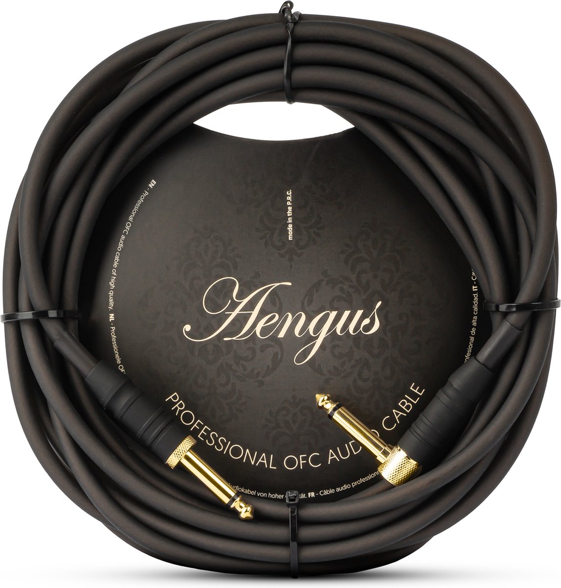 Áengus Gitaarkabel UltraFlex Instrumentkabel - 6.35mm mono jack plug haaks/recht - 5 meter