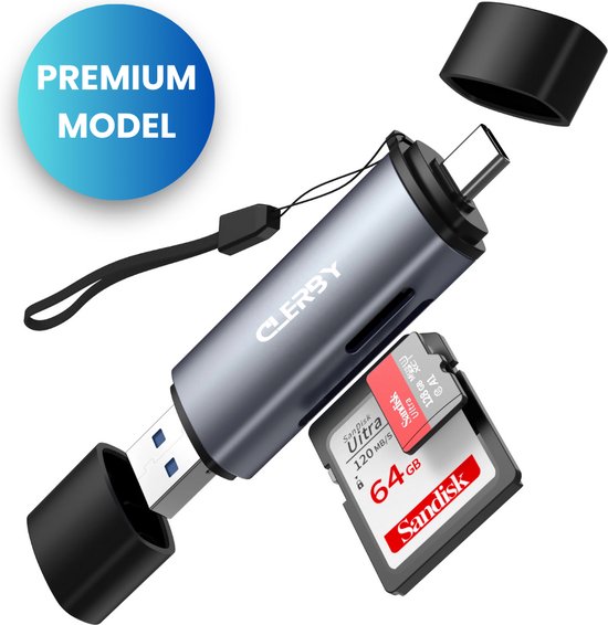 SD Kaart lezer USB C - Kaartlezer SD kaart - Geheugenkaartlezer - Card ...
