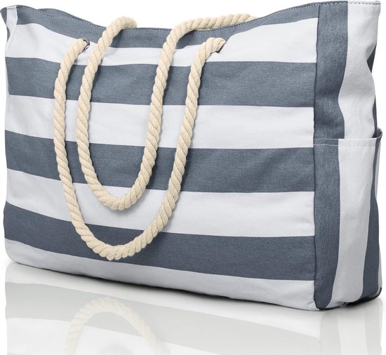 Strandtas Strepen Tote Bag Badtas Waterdicht Strandtas Groot Met 