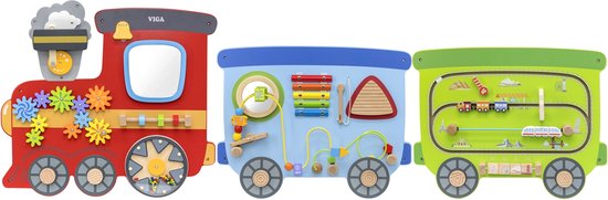 Vigatoys - Houten - Wandspeelbord - Trein - Lengte 190cm van Viga — afbeelding 4