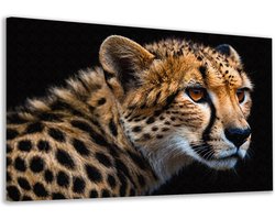 Cheetah schilderij - Dieren schilderij - Canvas schilderijen Vacht - Muurdecoratie kinderkamer - Canvas schilderij woonkamer - Muurdecoratie canvas 150x100 cm