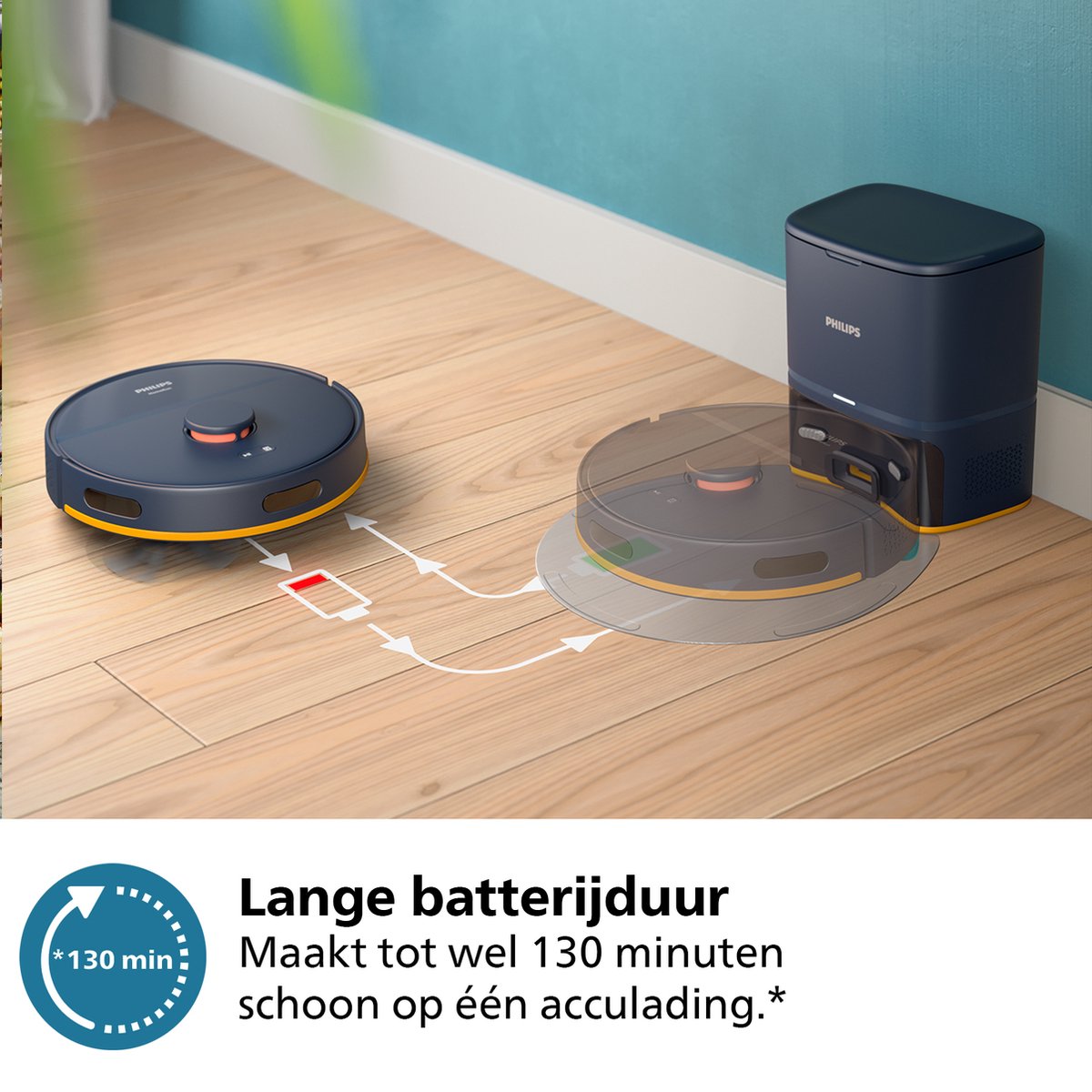 Philips Robotstofzuiger XU2100/10 met Dweilfunctie - afbeelding 3