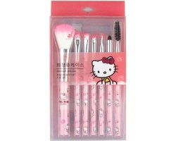 foto van Hello Kitty - Make-Up Borstel Set - Sanrio Mode - Meisjes Cadeau Met Doos - Schattig