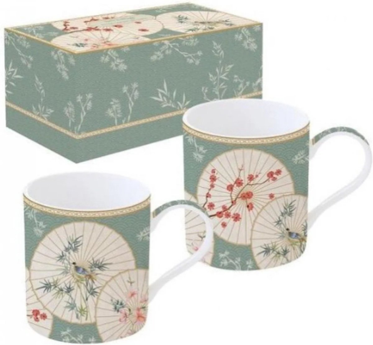 EAYSY LIFE -SET VAN TWEE MOKKEN MET OOR - ORIENTAALSE PRINT - 350 ML