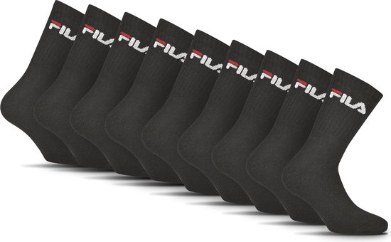 FILA - Chaussettes de sport - Paquet de 9 - Taille 39/42 - Zwart