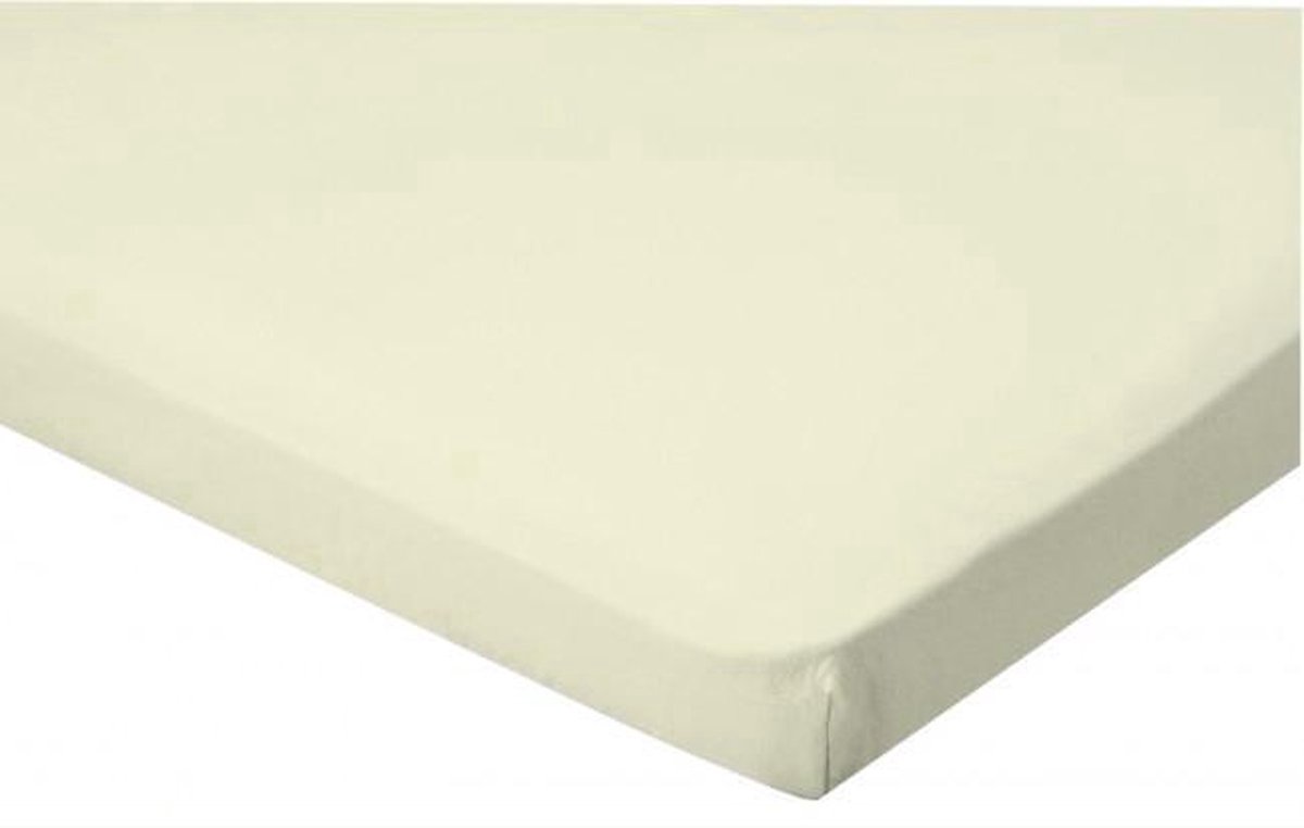 Senzatione katoen satijn Hoeslaken Topper Ecru - 180x210+15