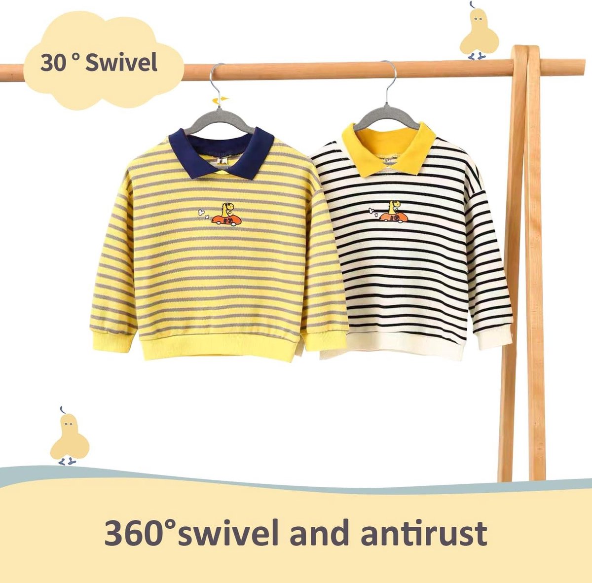 ManGotree 35cm Premium Kids Fluwelen Kleerhangers, Ultra-dunne Kinderkleerhangers met 360° Draaibare Haak, Antislip Vilthangers voor de Jeugd, Stevig & Duurzaam (14 Stuks, Roze