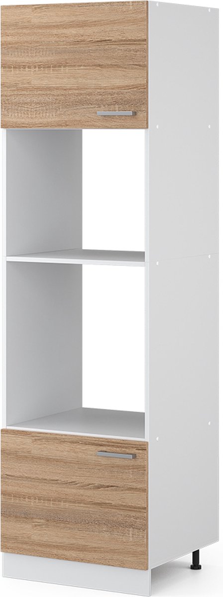 Vicco R-Line Universele voorraadkast – 60 cm met open vakken en deuren Sonoma