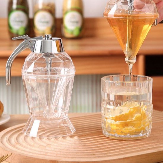 Honingdispenser met standaard- Chocoladesaus - 180 ml - Ontbijt - Keuken - Pannenkoeken van Zerodis — afbeelding 5