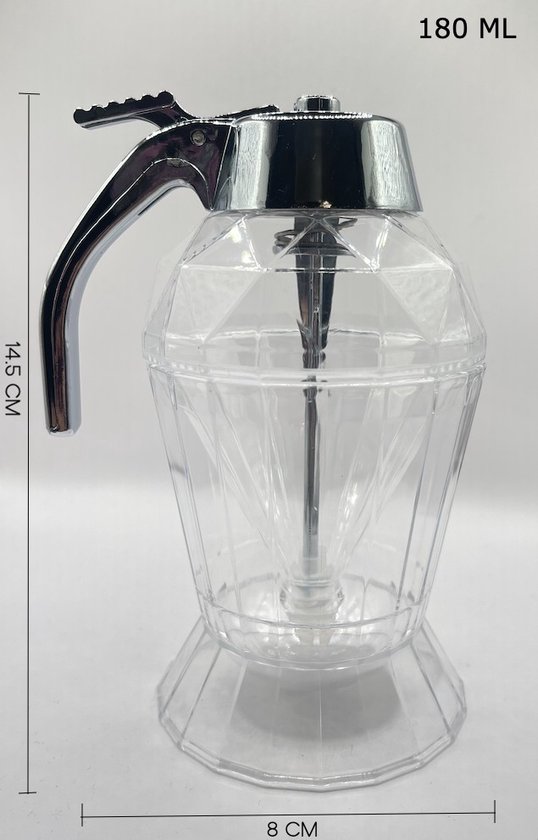 Honingdispenser met standaard- Chocoladesaus - 180 ml - Ontbijt - Keuken - Pannenkoeken van Zerodis — afbeelding 3