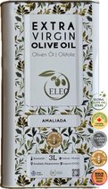 ELEO Amaliada – Extra Vierge Olijfolie – 3 liter – Zuurgraad <0,5% – 100% Koroneiki – Eerste Koude Persing – Delicaat & Rijk aan Antioxidanten – Internationale Medaille Winnaar