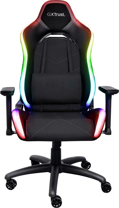 Trust GXT 719 Ruya RGB - Gaming Stoel met RGB Verlichting – Verstelbare Gamestoel – Ergonomisch – Bureaustoel – Gaming Chair – Zwart